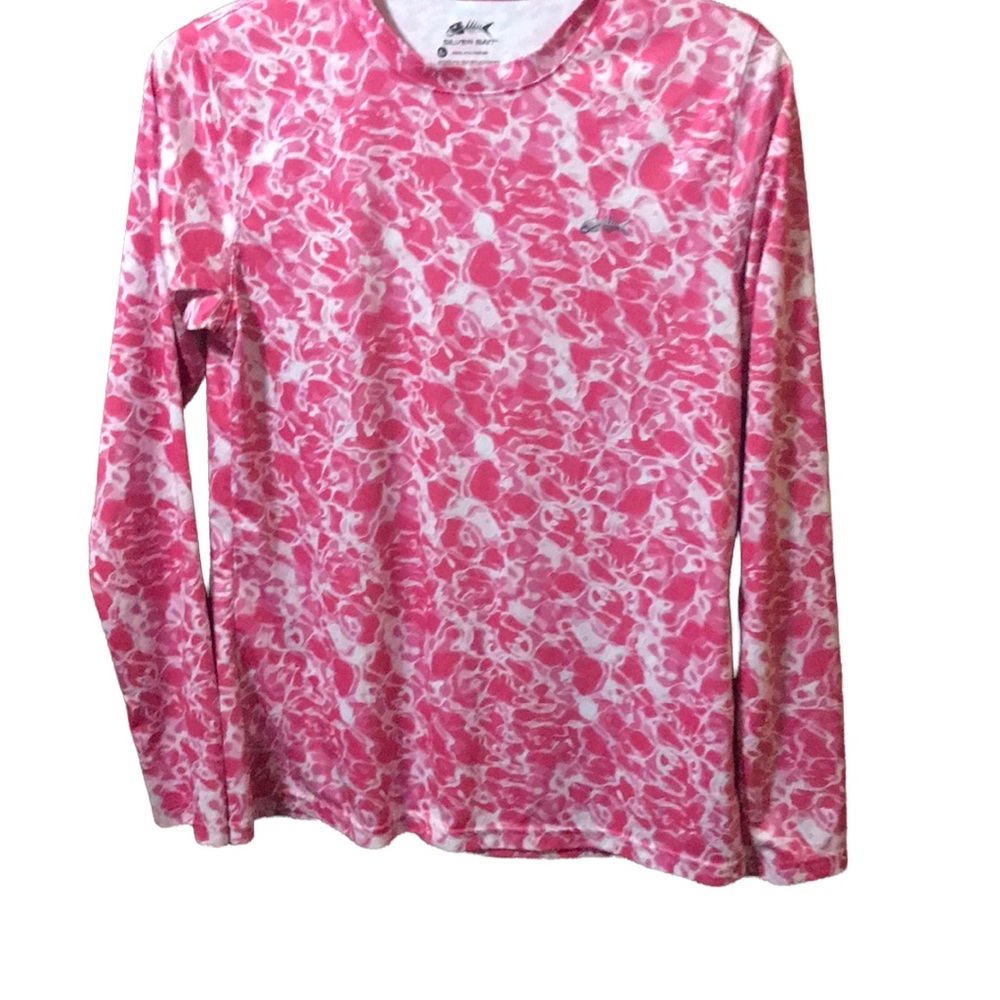 Silver bait pink long sleeve pullover shirt size large